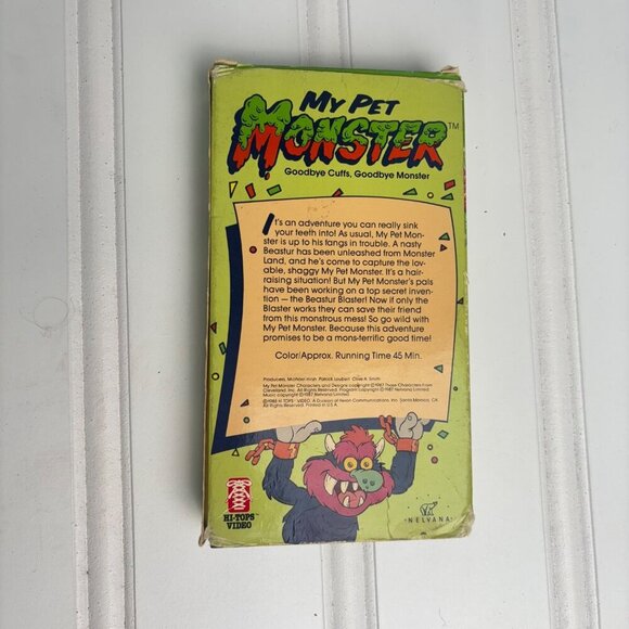 My Pet Monster VHS Volume 2 Goodbye Cuffs Goodbye Monster 1980s Kids Cartoon He- - Picture 3 of 11